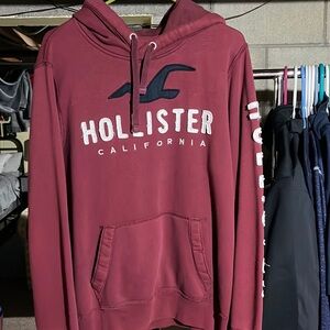 maroon hollister hoodie
